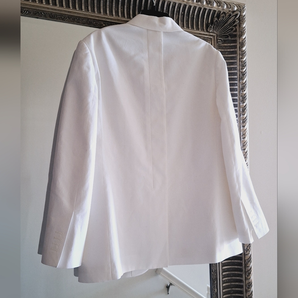 PROENZA SCHOULER Runway Sandis White Blazer Jacket Cotton Viscose US 10 Org$2290 - Picture 7 of 16